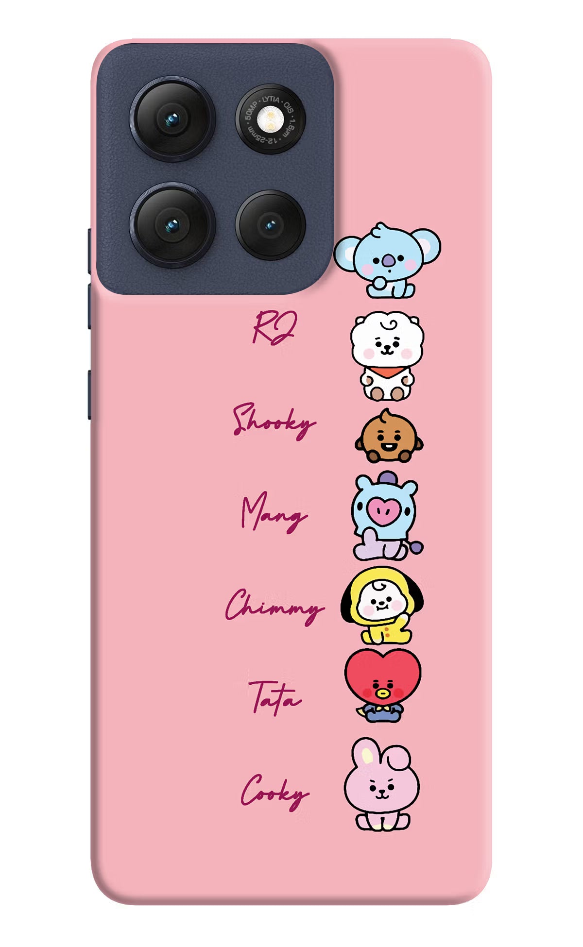 BTS names Moto G86 Power Hard Case Back Cover by Casekaro