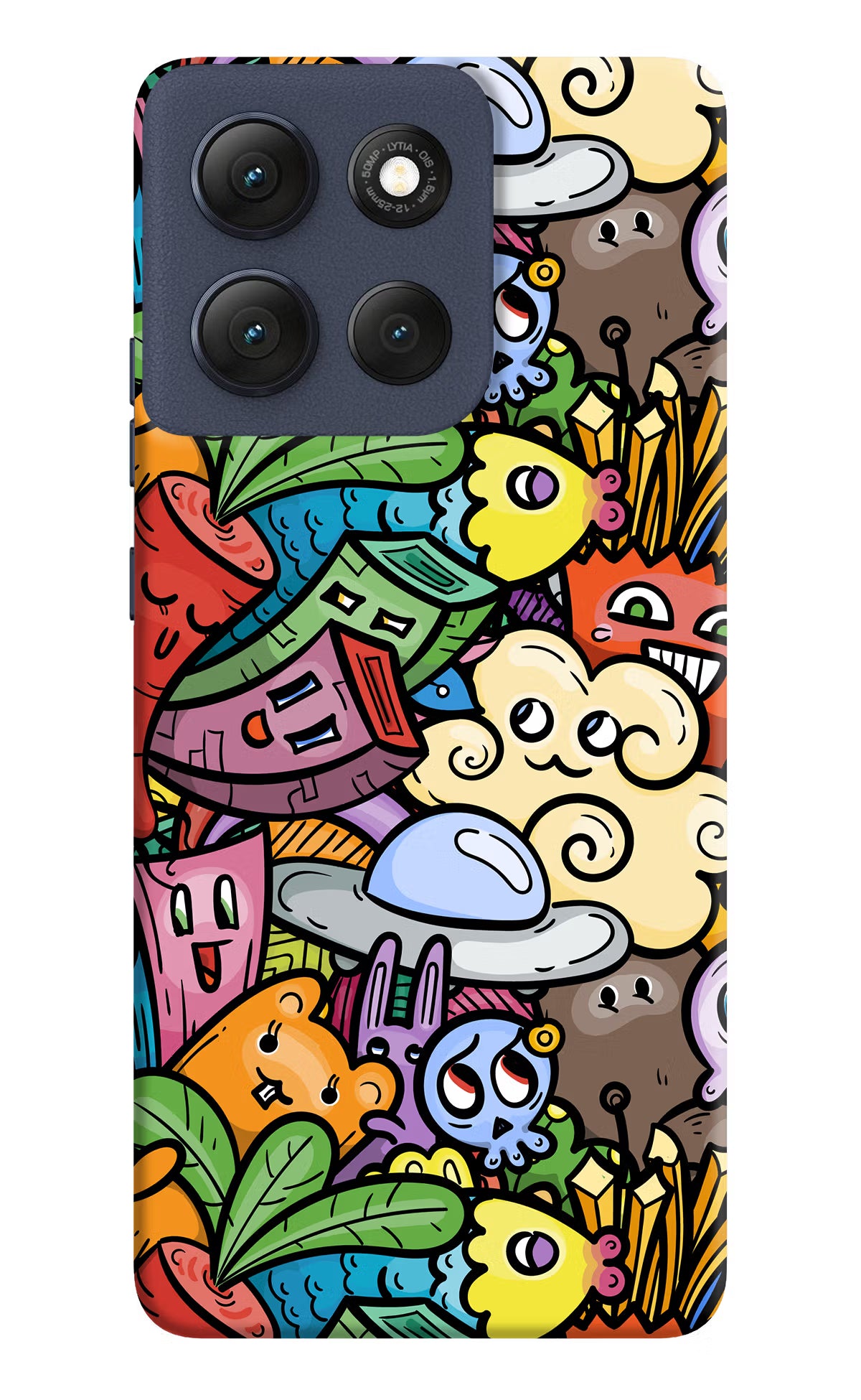 Veggie Doodle Moto G86 Power Hard Case Back Cover by Casekaro