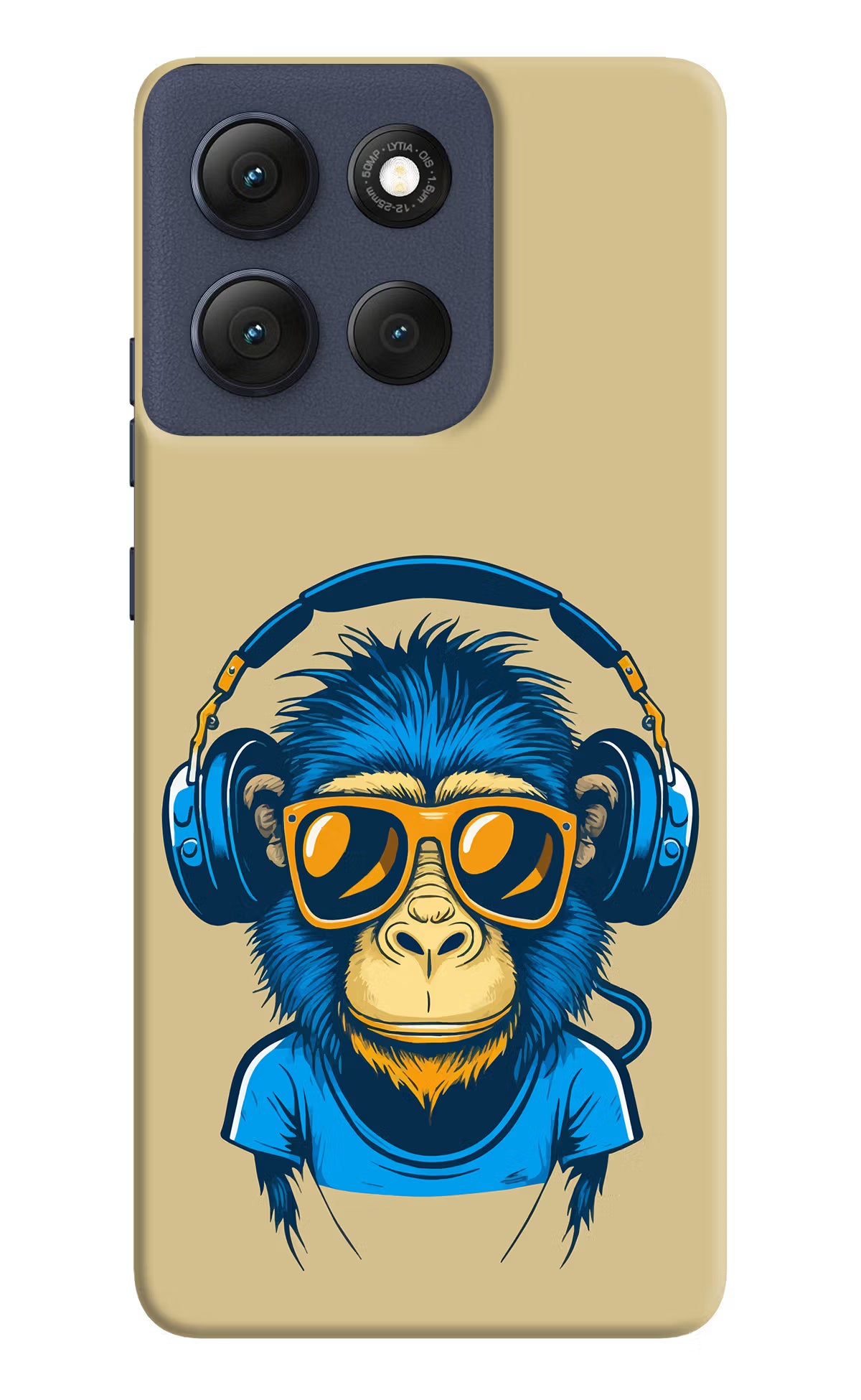 Monkey Headphone Moto G86 Power Hard Case Back Cover by Casekaro