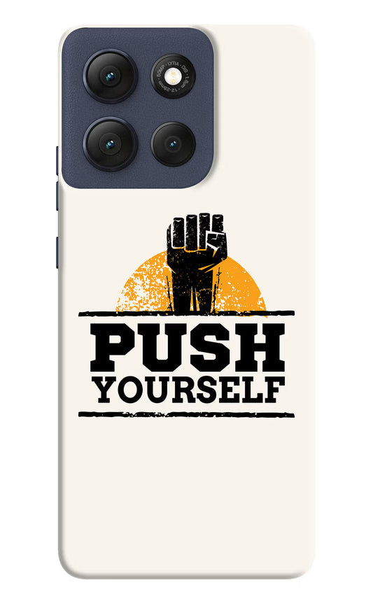Push Yourself Moto G86 Power Hard Case Back Cover by Casekaro
