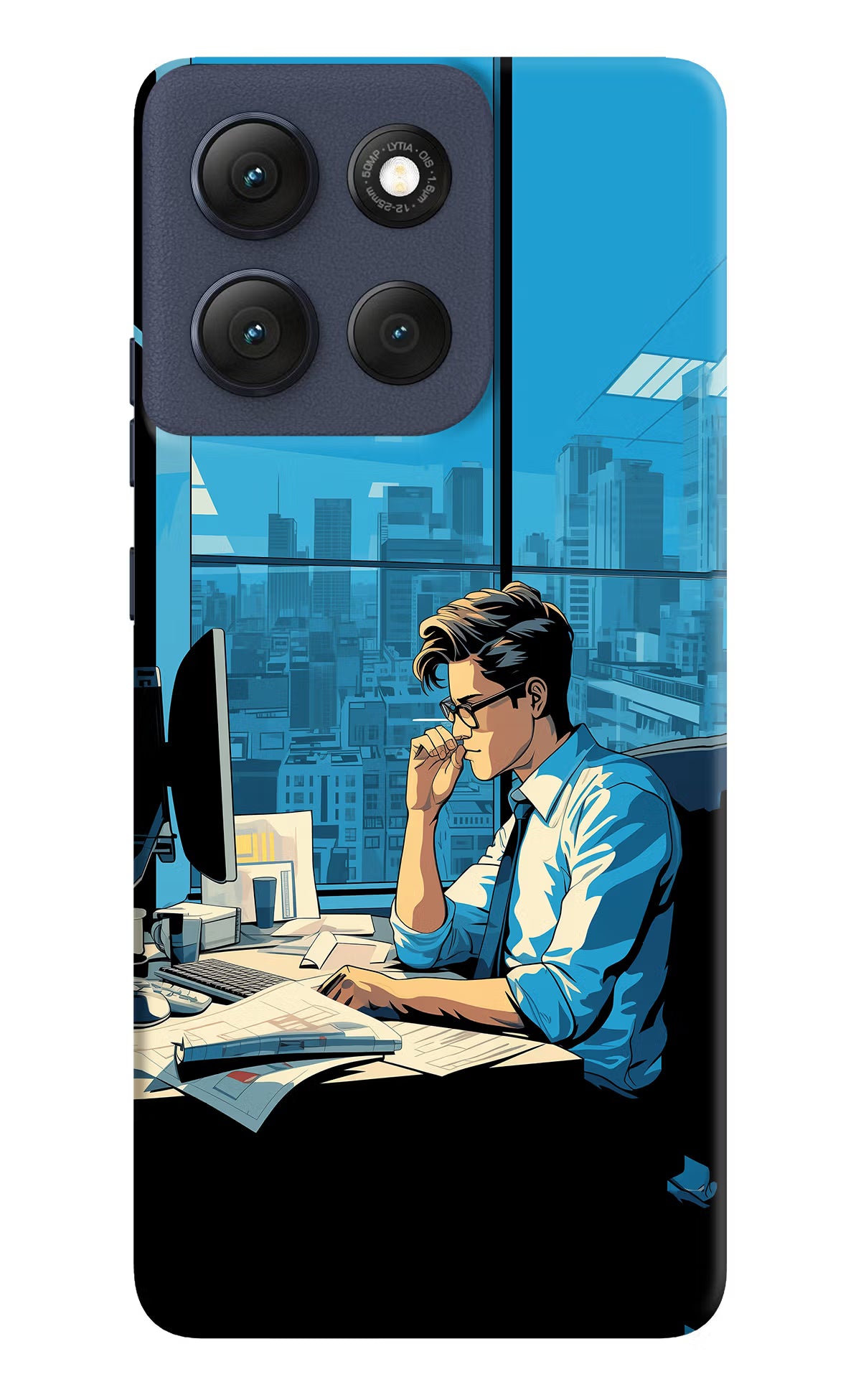 Focused Hustler (AI Generated) Moto G86 Power Hard Case Back Cover by Casekaro