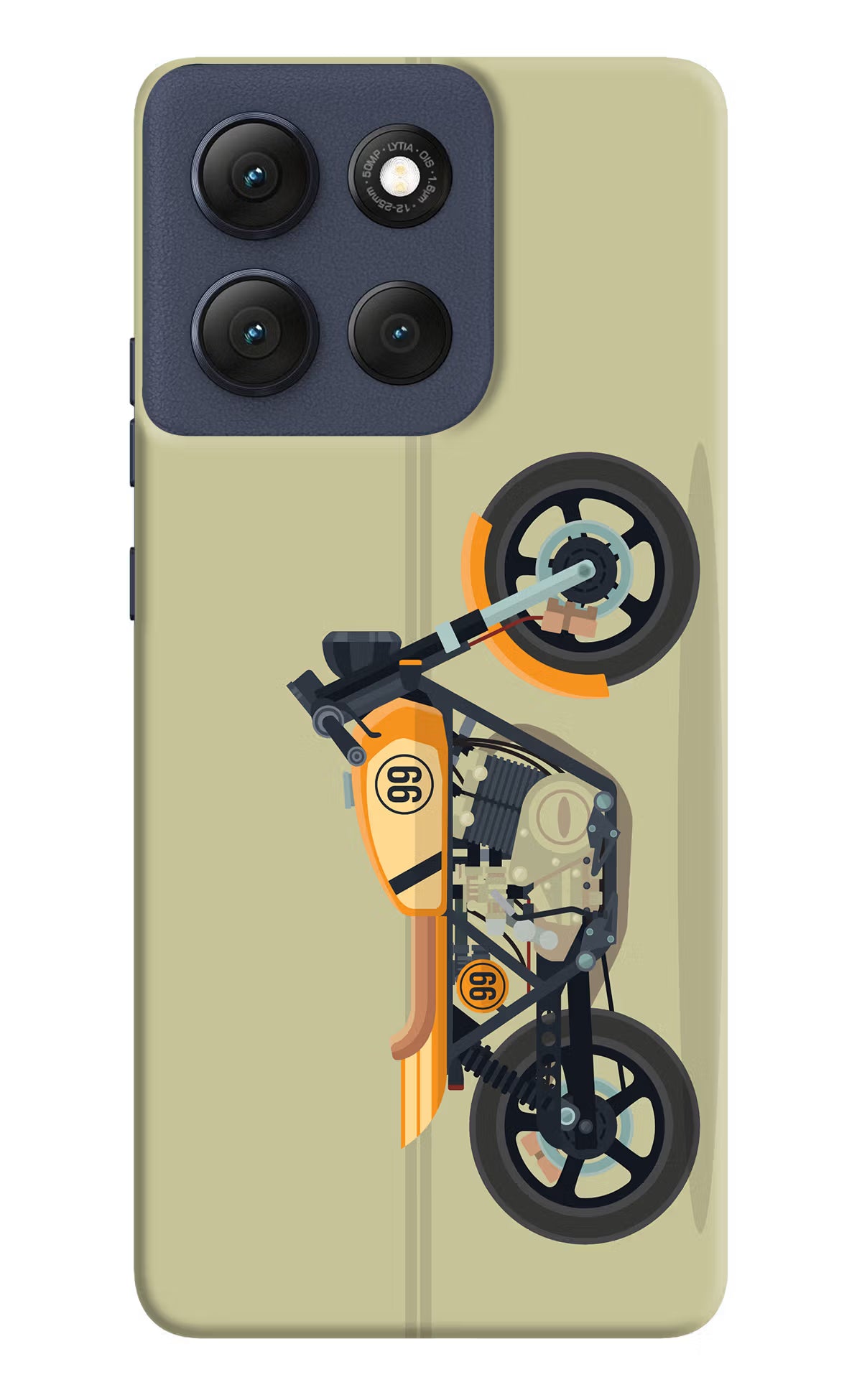 Vertical Speedster Moto G86 Power Hard Case Back Cover by Casekaro