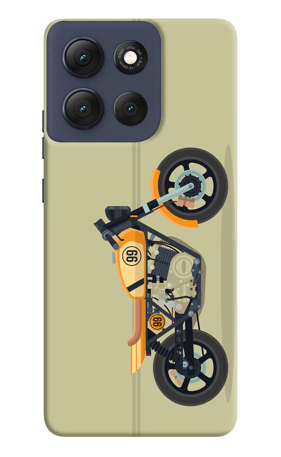 Vertical Speedster Moto G86 Power Back Cover, Hard case