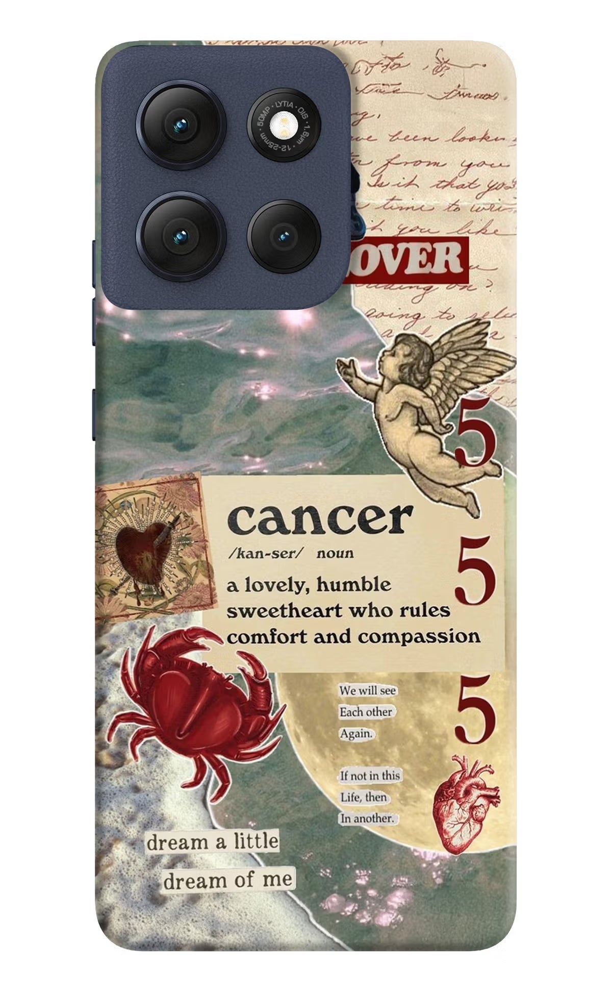 Cancer Zodiac Moto G86 Power Hard Case Back Cover by Casekaro