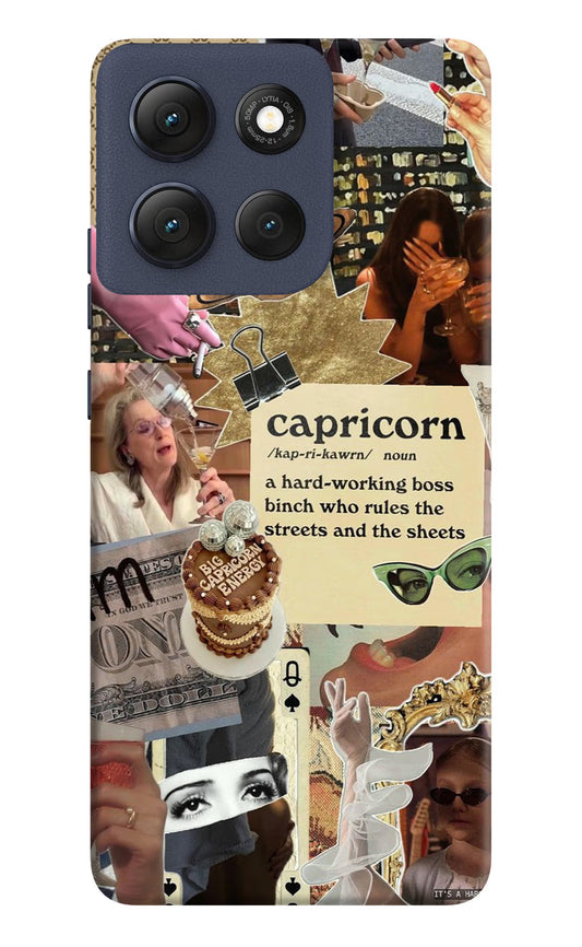 Capricorn Zodiac Moto G86 Power Hard Case Back Cover by Casekaro