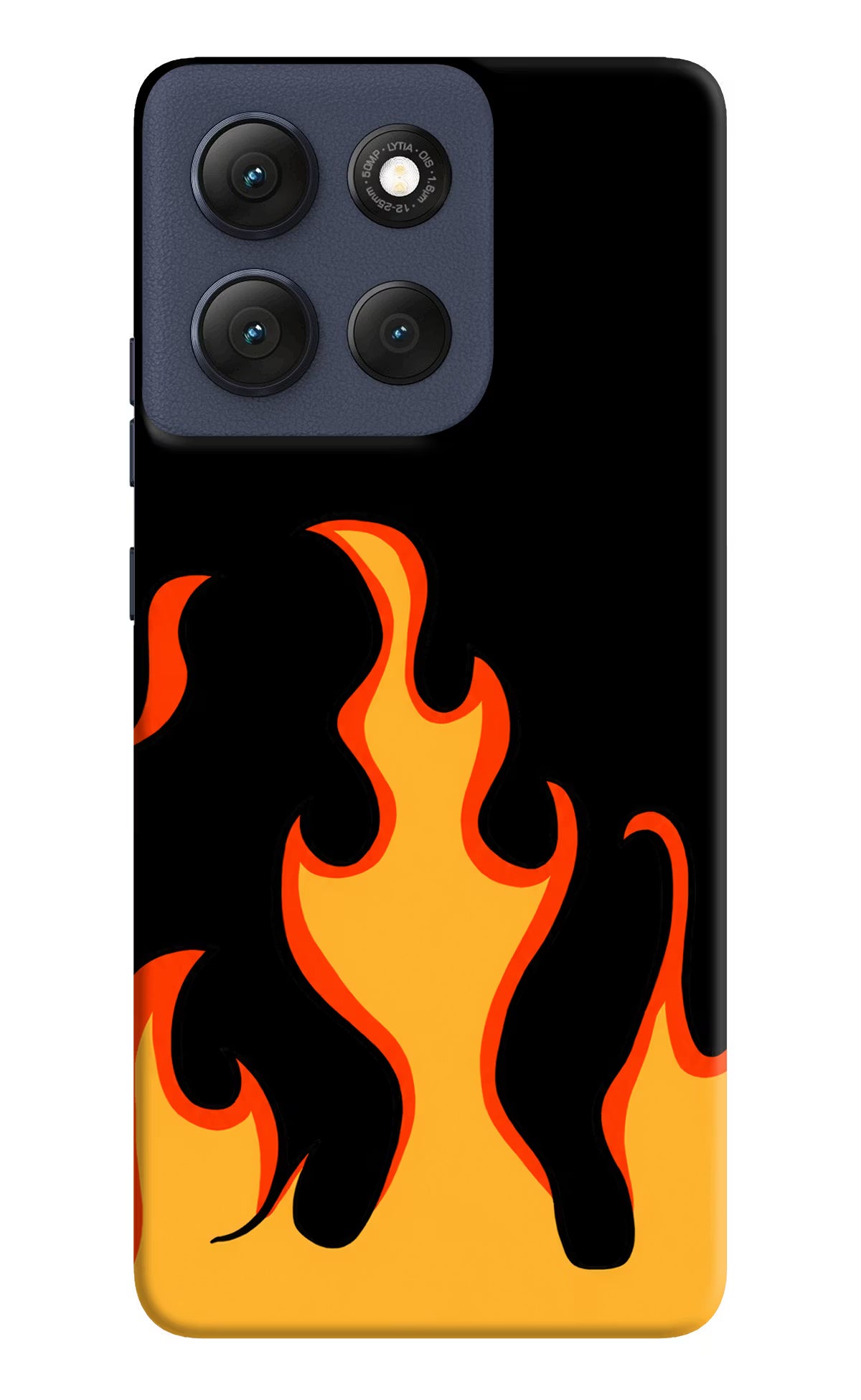 Fired Up – Black Moto G86 Power Hard Case Back Cover by Casekaro