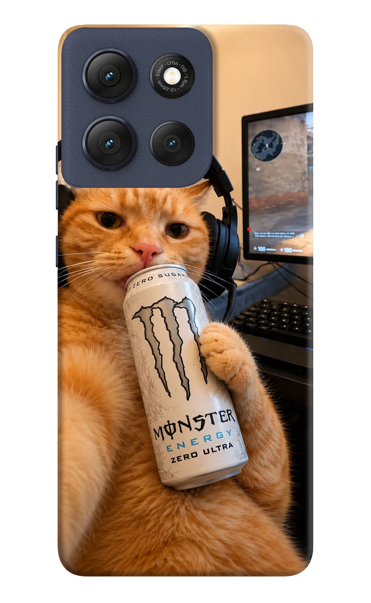 Gamer Cat Energy Moto G86 Power Back Cover