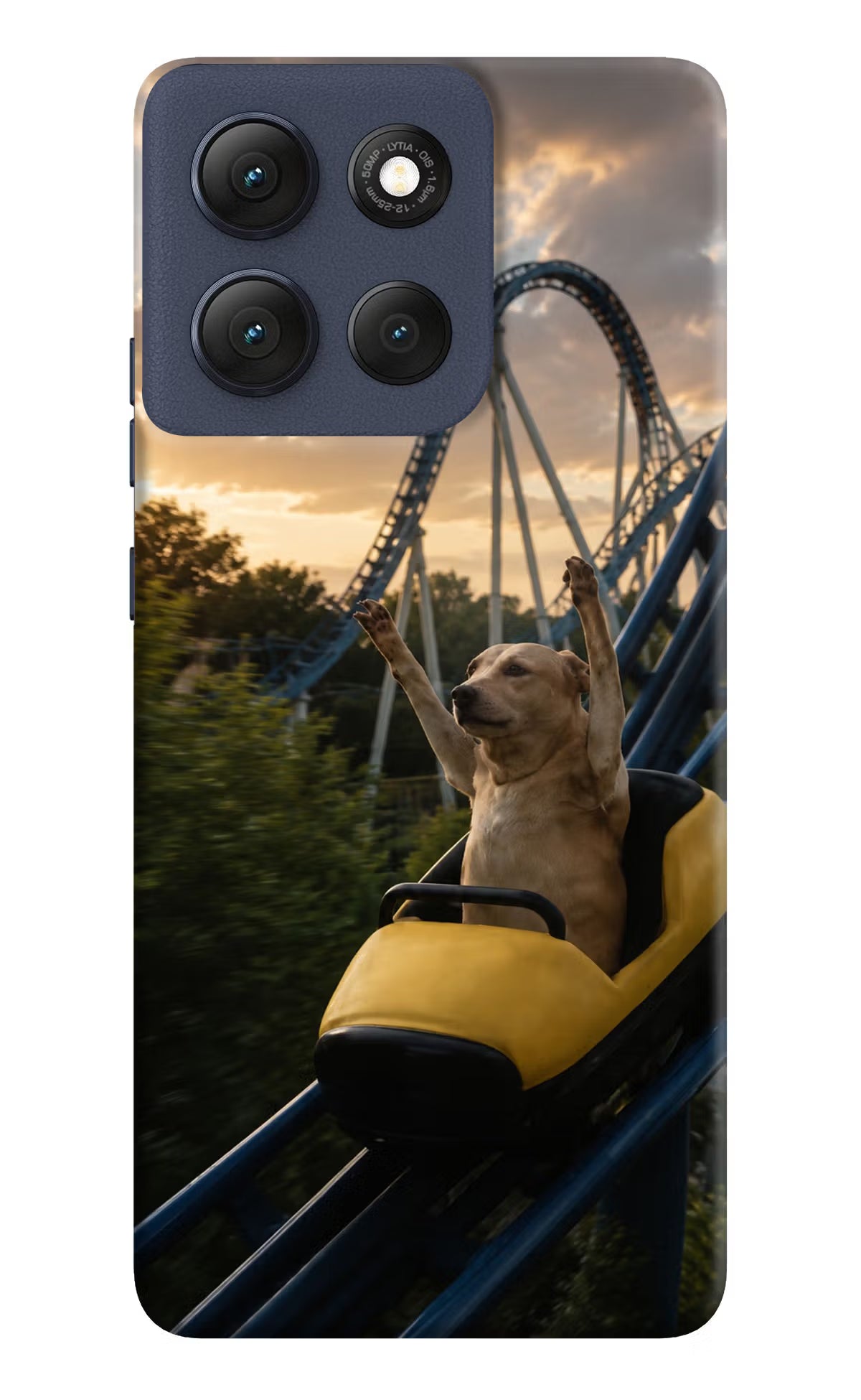 Rollercoaster Dog Moto G86 Power Hard Case Back Cover by Casekaro