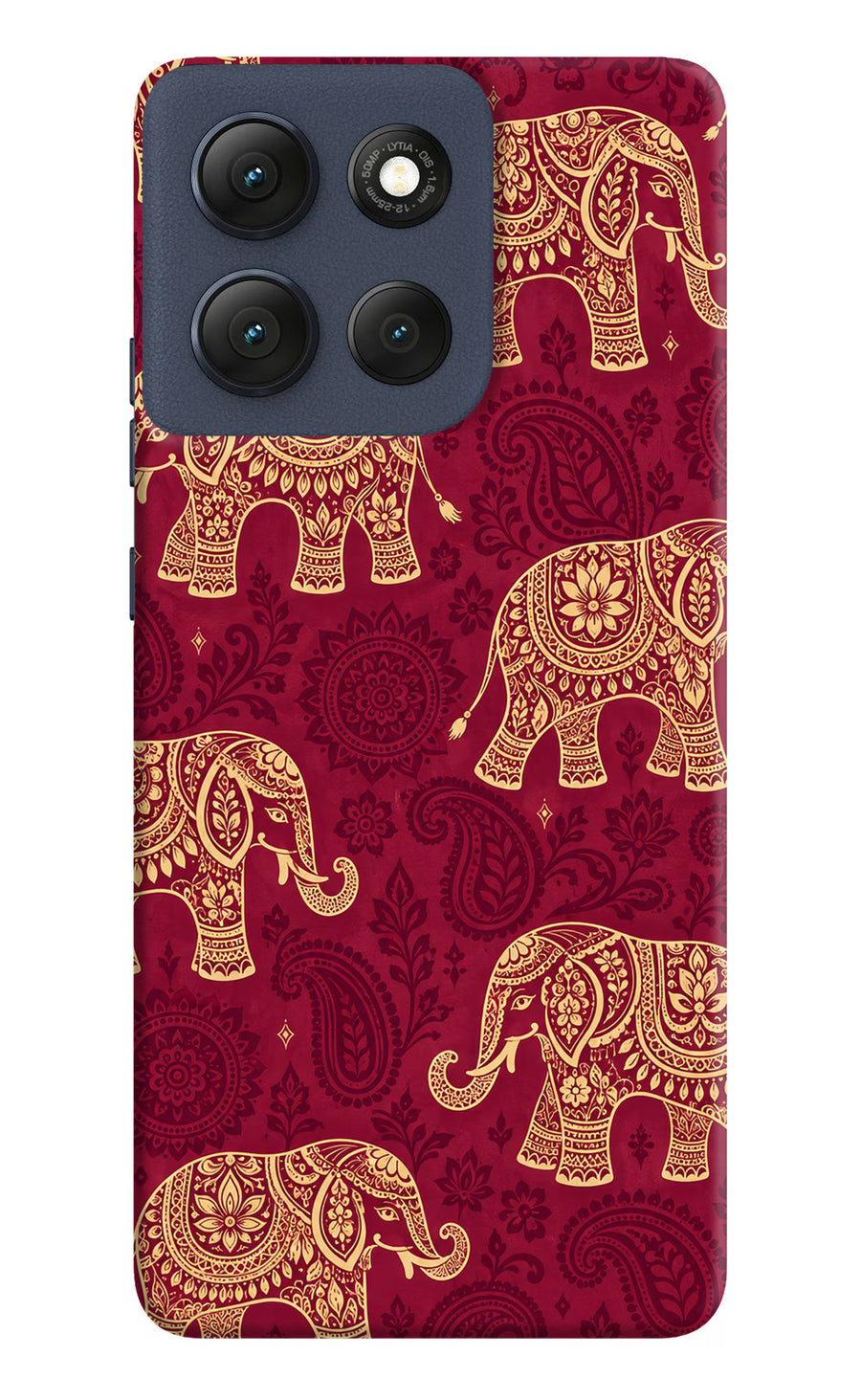 Maroon Elephant Moto G86 Power Back Cover, Hard case