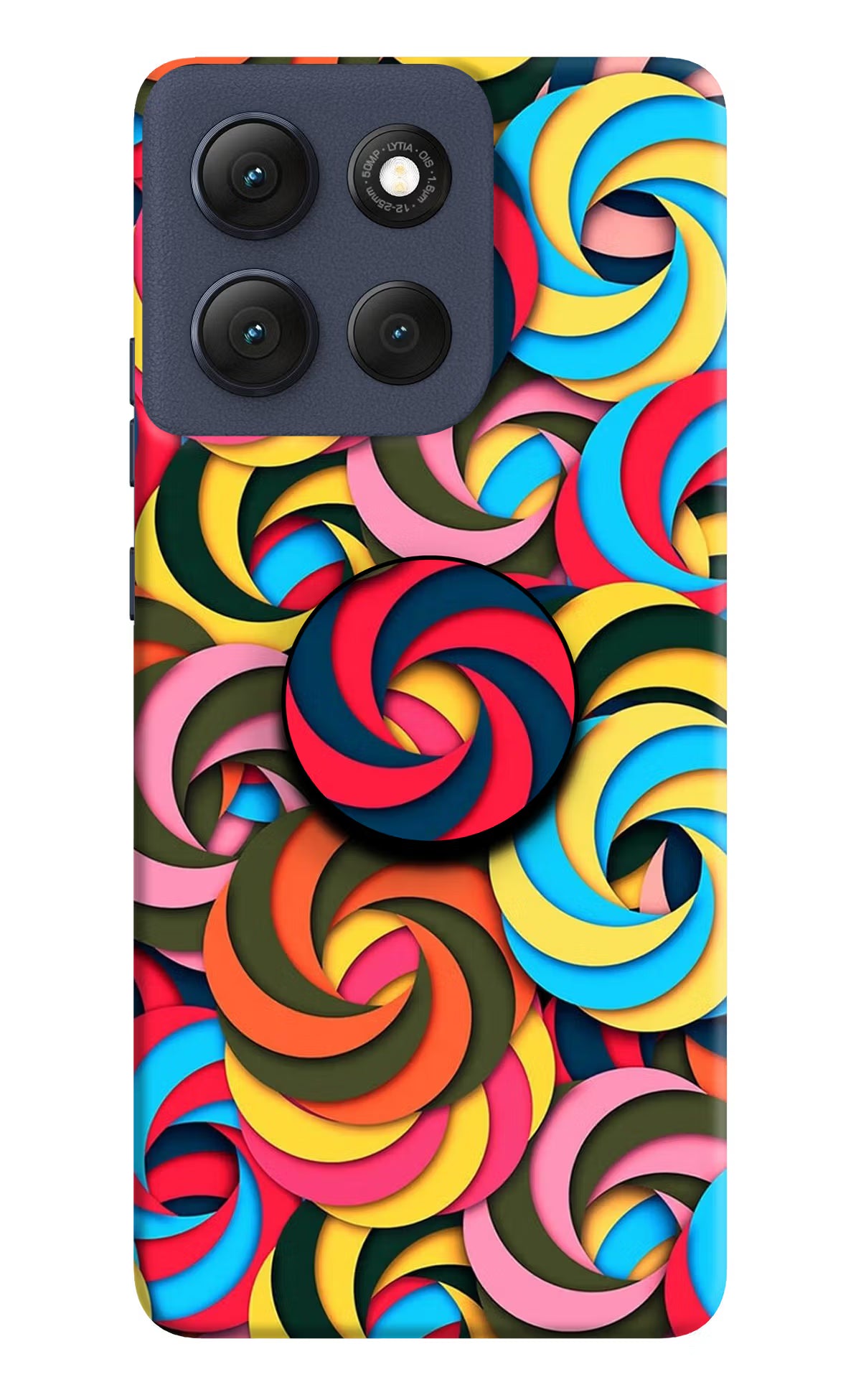 Spiral Pattern Moto G86 Power Pop Case by Casekaro