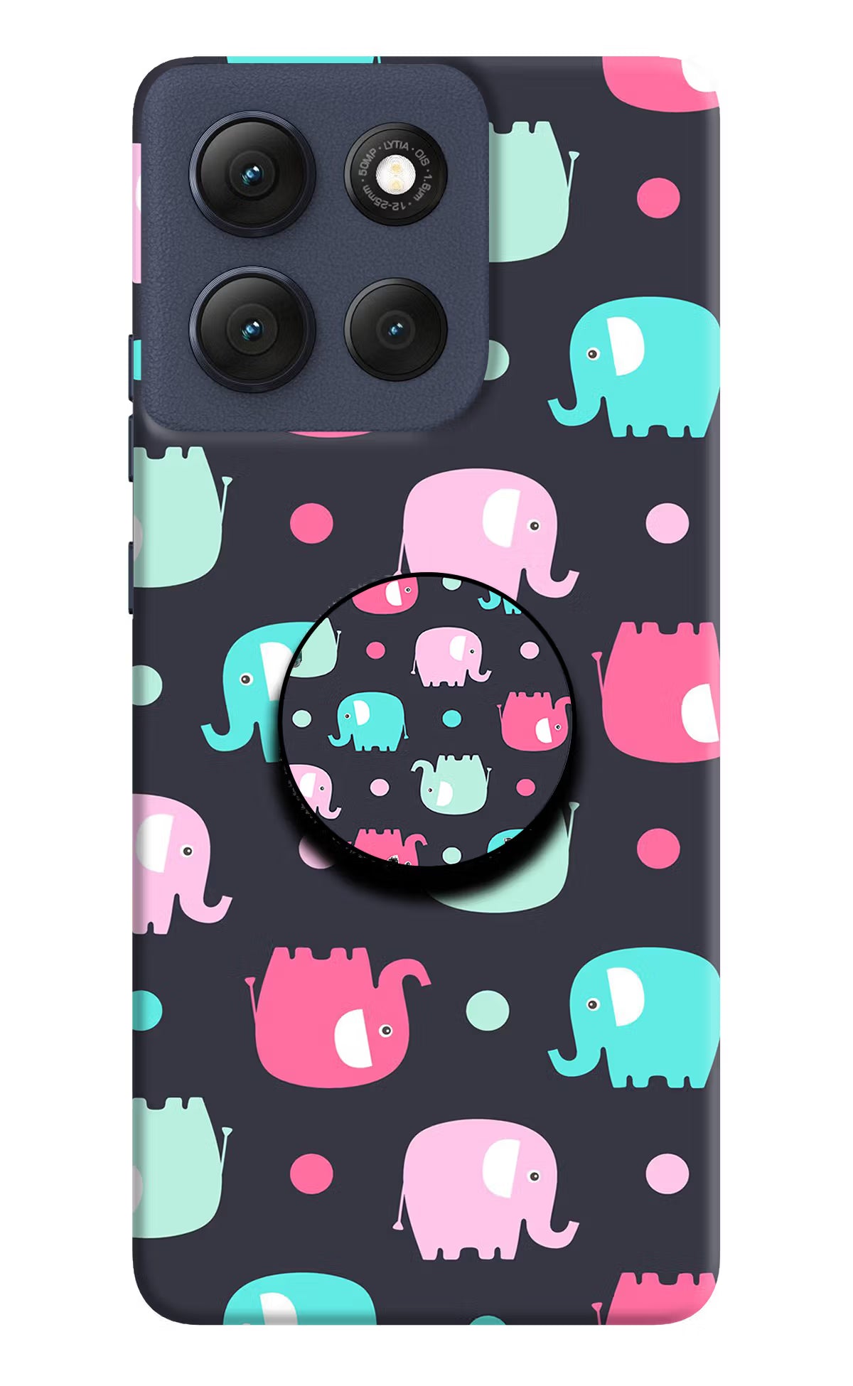 Baby Elephants Moto G86 Power Pop Case by Casekaro