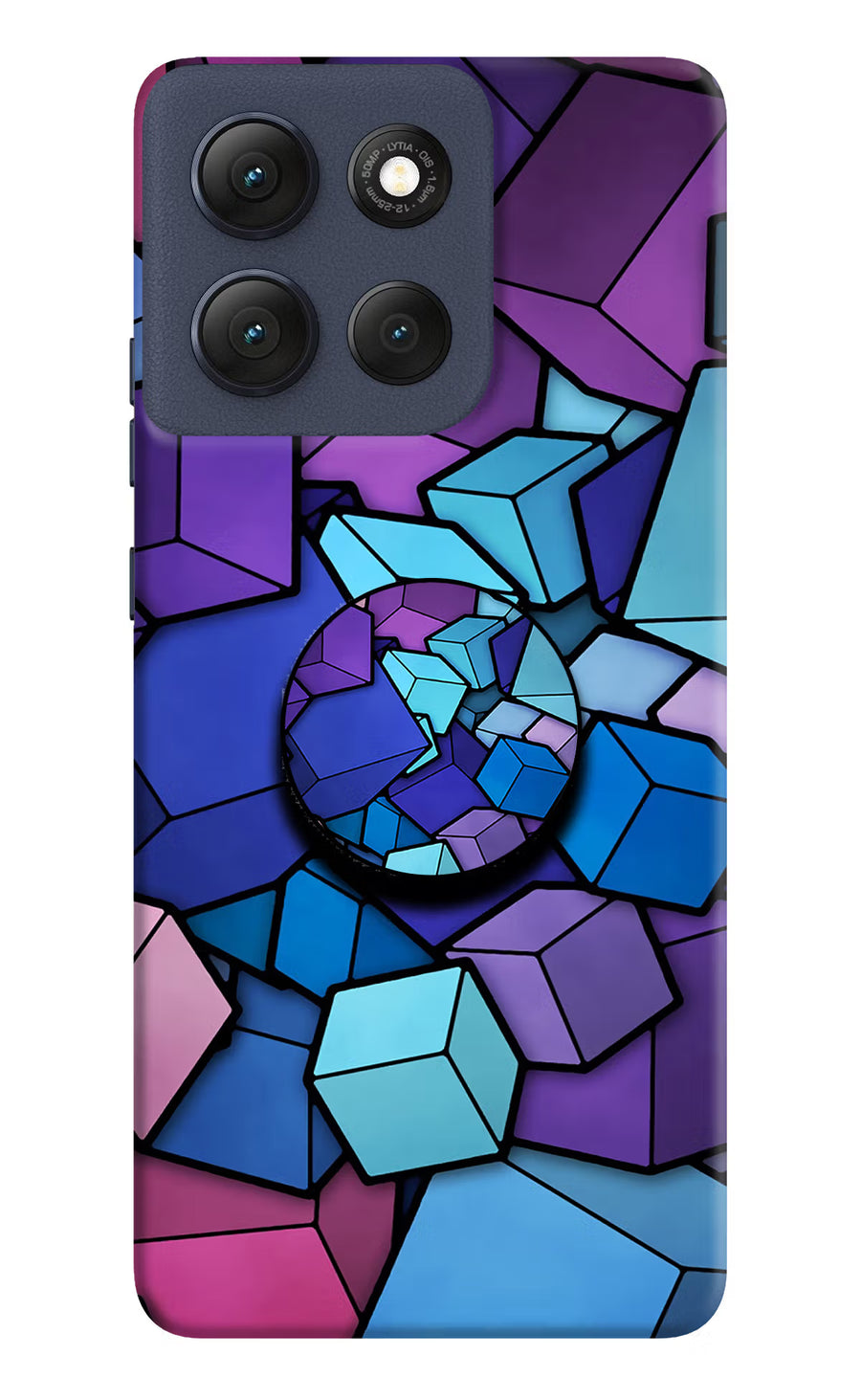 Cubic Abstract Moto G86 Power Pop Case, Hard case