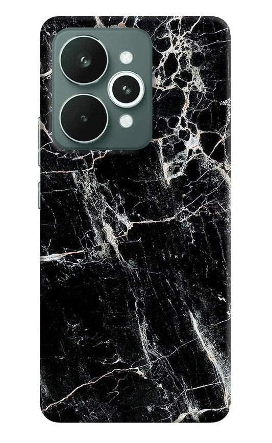 Black Marble Texture Realme 15 Hard Case Back Cover by Casekaro