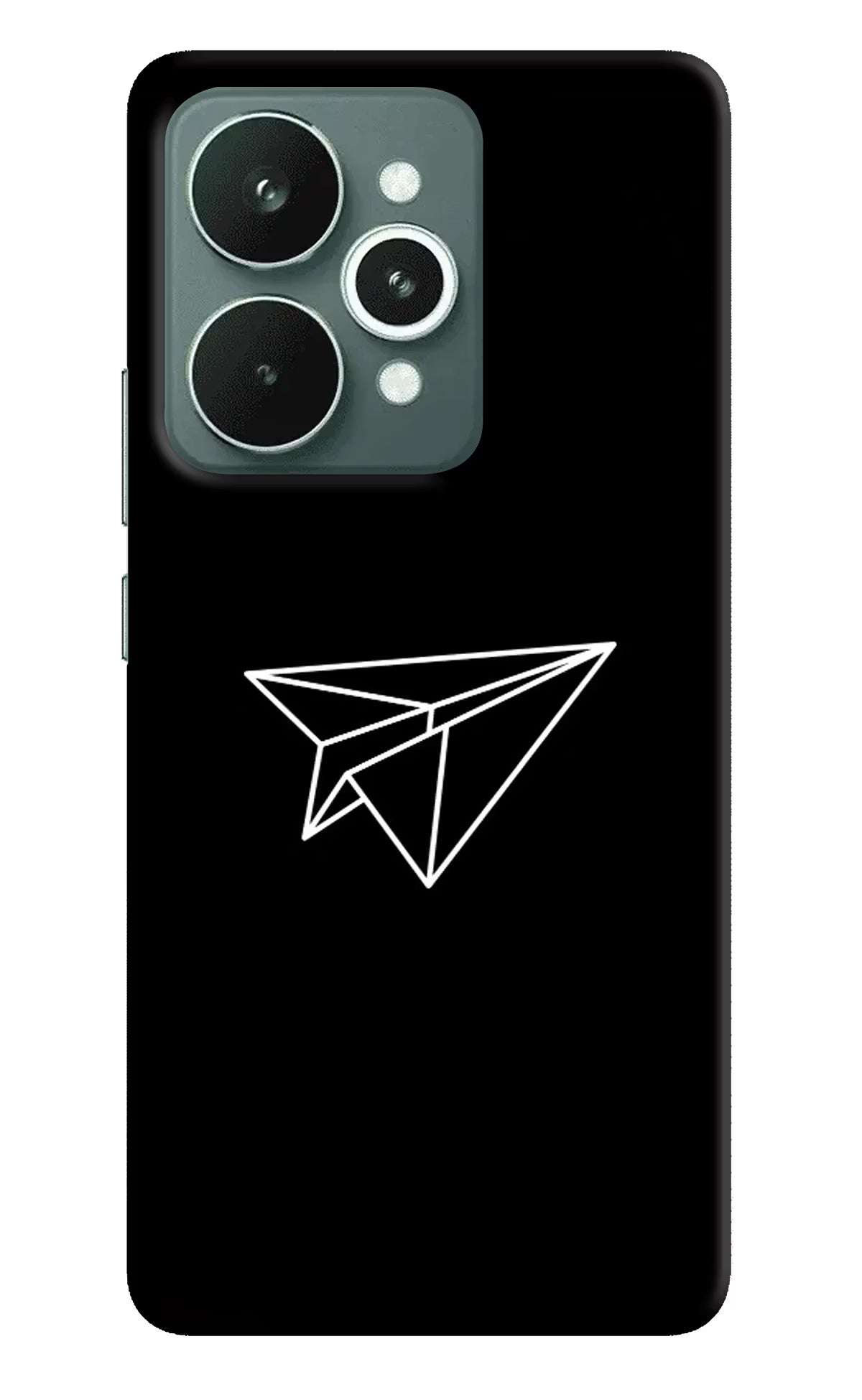 Paper Plane White Realme 15 Hard Case Back Cover by Casekaro