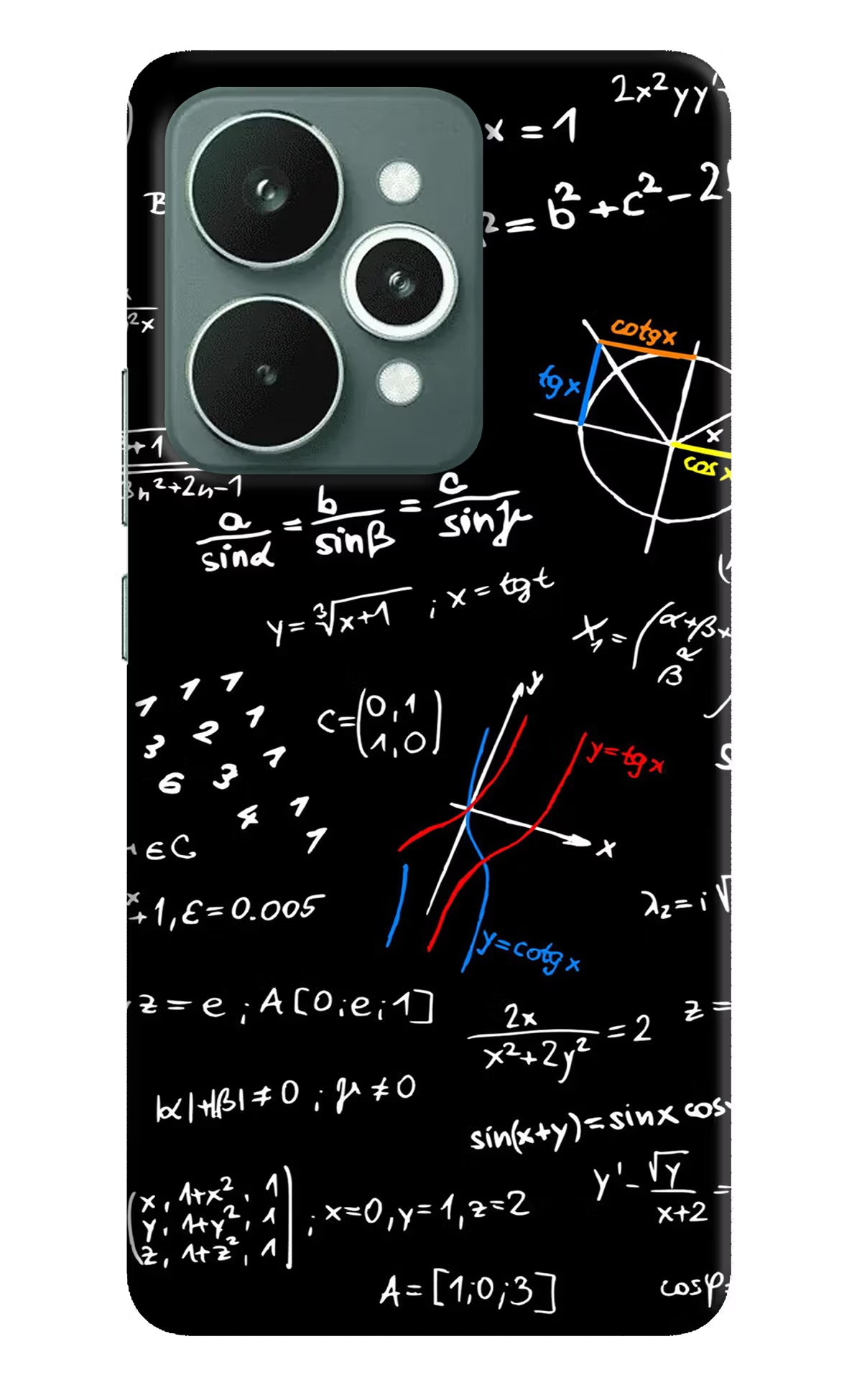 Mathematics Formula Realme 15 Hard Case Back Cover by Casekaro