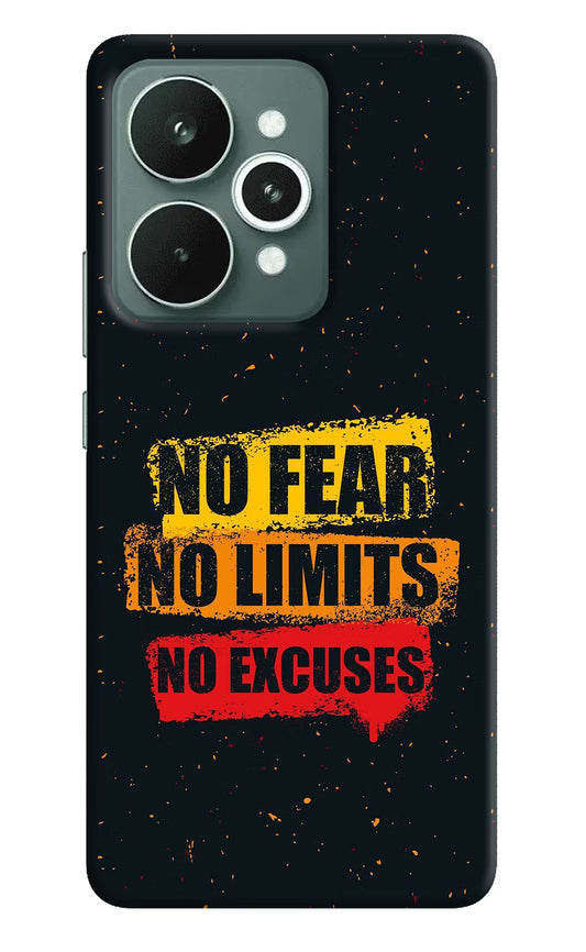 No Fear No Limits No Excuse Realme 15 Hard Case Back Cover by Casekaro