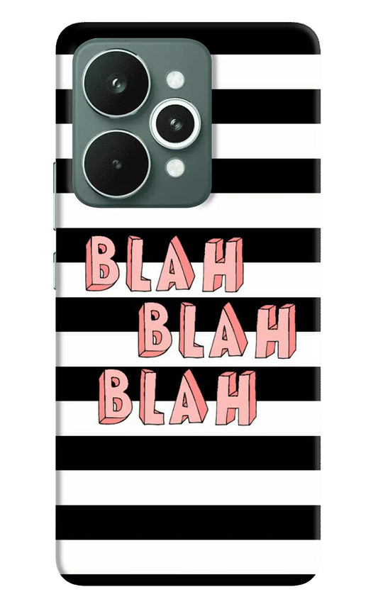 Blah Blah Blah Realme 15 Hard Case Back Cover by Casekaro