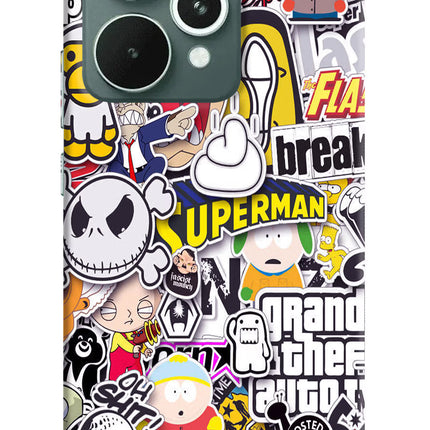 Sticker Bomb Realme 15 Hard Case Back Cover by Casekaro