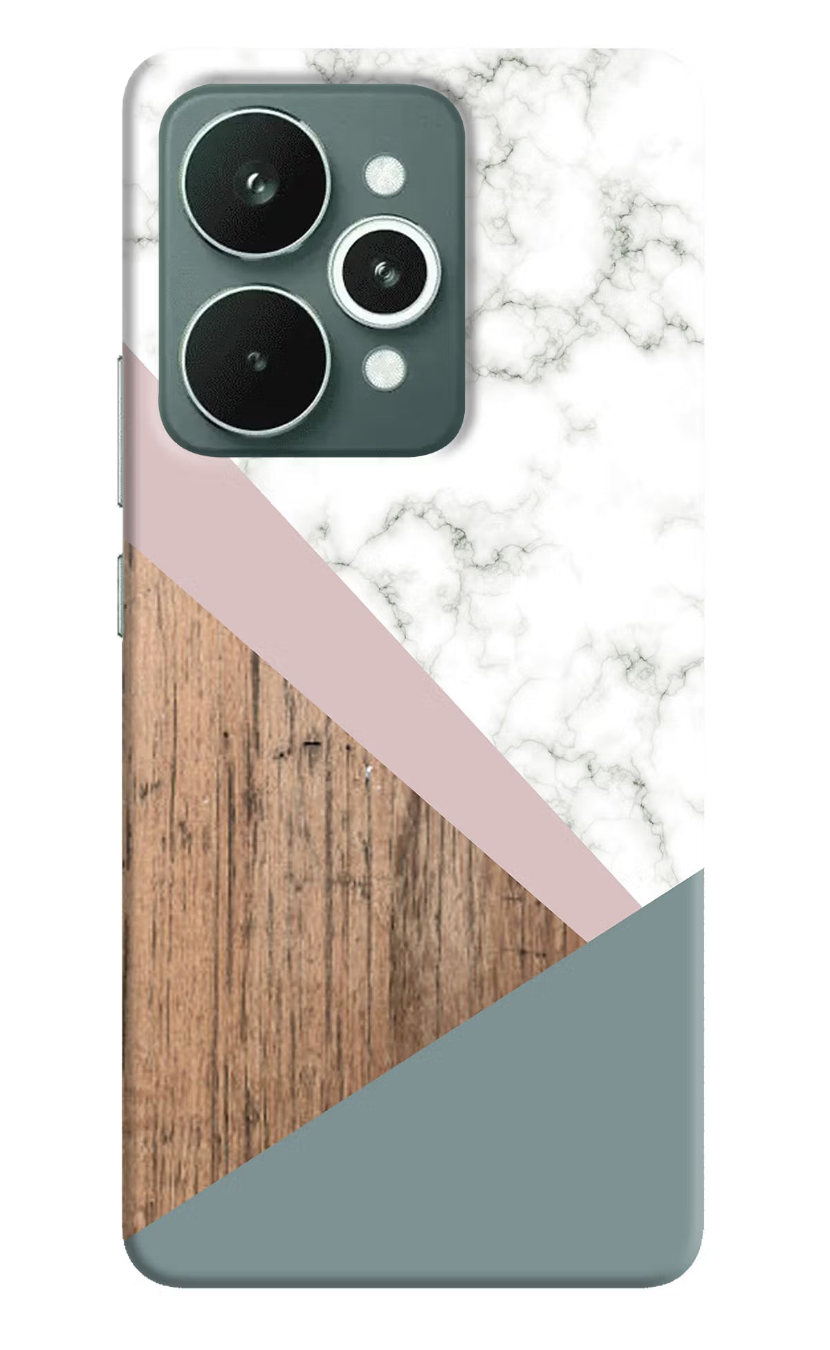 Marble wood Abstract Realme 15 Hard Case Back Cover by Casekaro