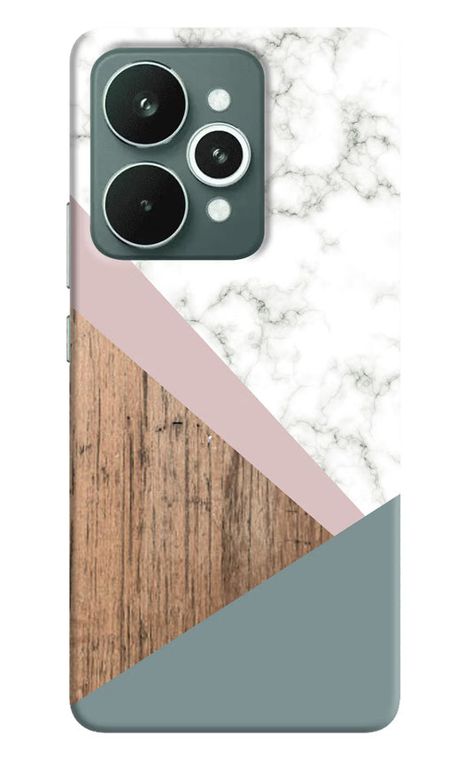 Marble wood Abstract Realme 15 Hard Case Back Cover by Casekaro