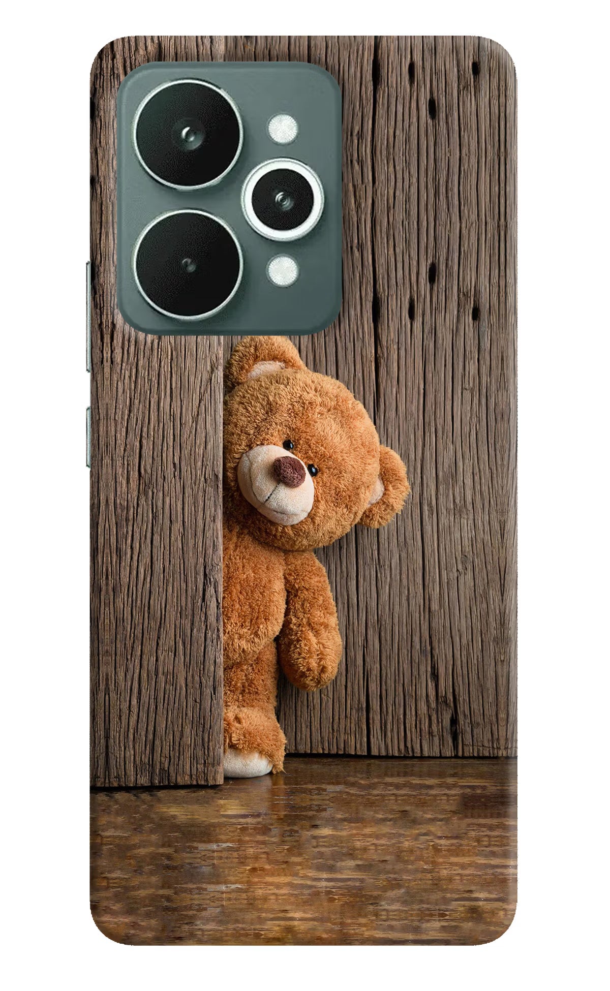 Teddy Wooden Realme 15 Hard Case Back Cover by Casekaro