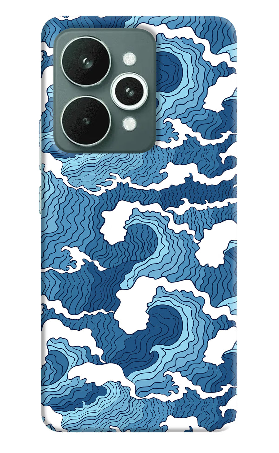 Blue Waves Realme 15 Back Cover, Hard case