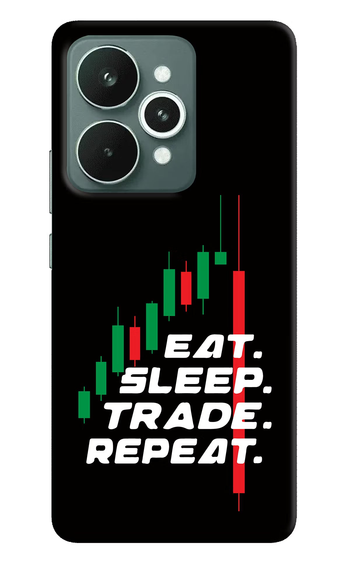 Eat Sleep Trade Repeat Realme 15 Hard Case Back Cover by Casekaro