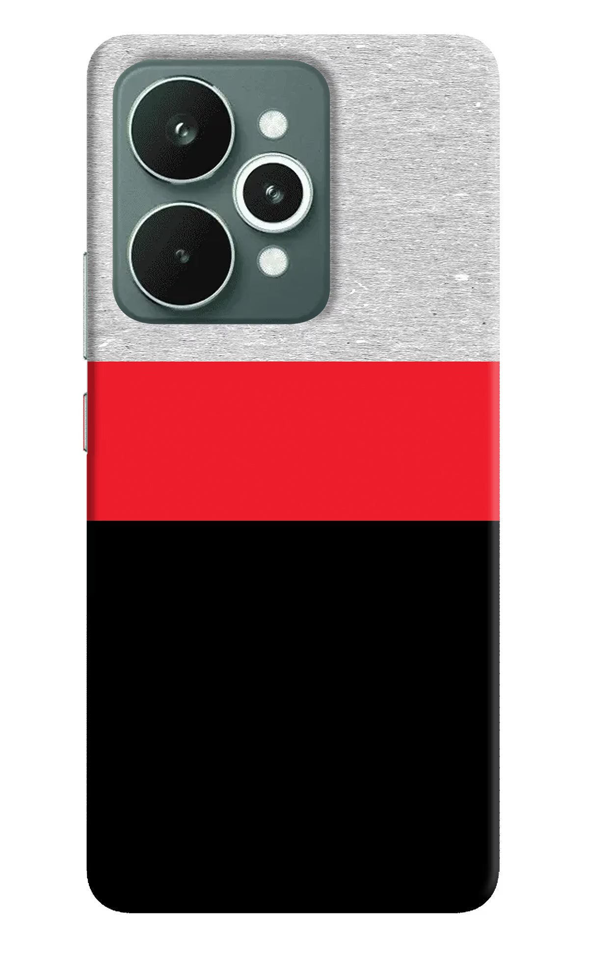 Tri Color Pattern Realme 15 Hard Case Back Cover by Casekaro