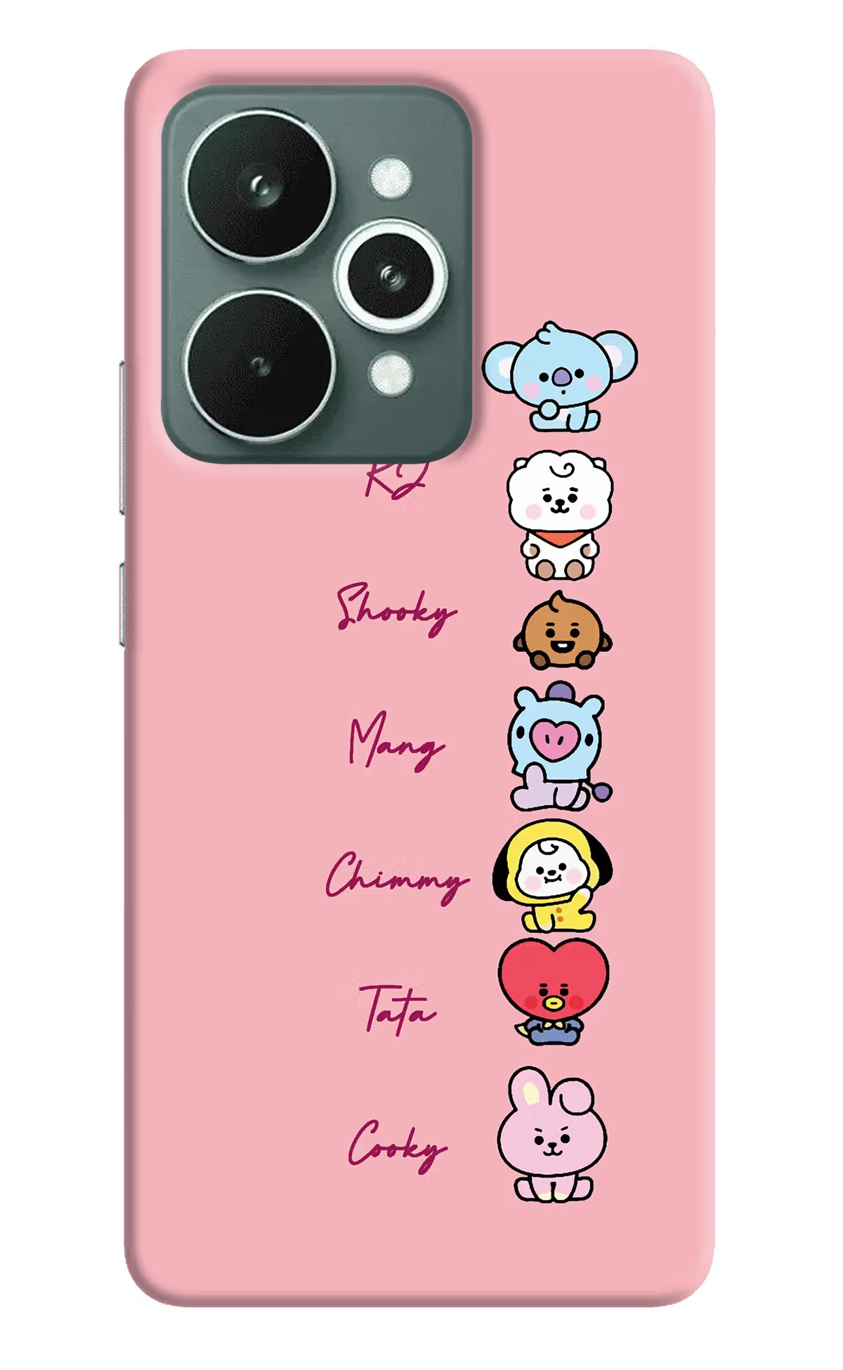 BTS names Realme 15 Hard Case Back Cover by Casekaro