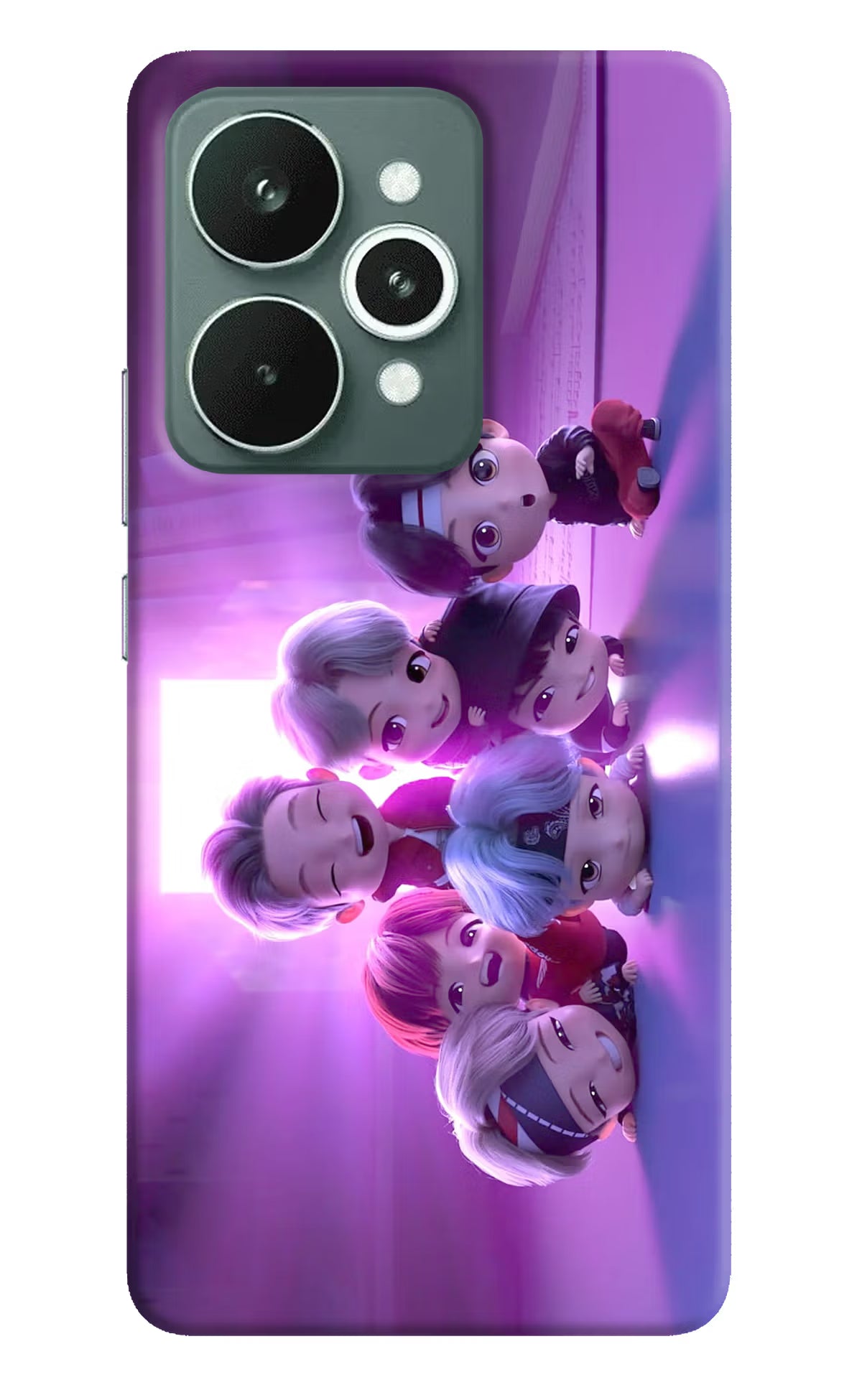 BTS Chibi Realme 15 Hard Case Back Cover by Casekaro