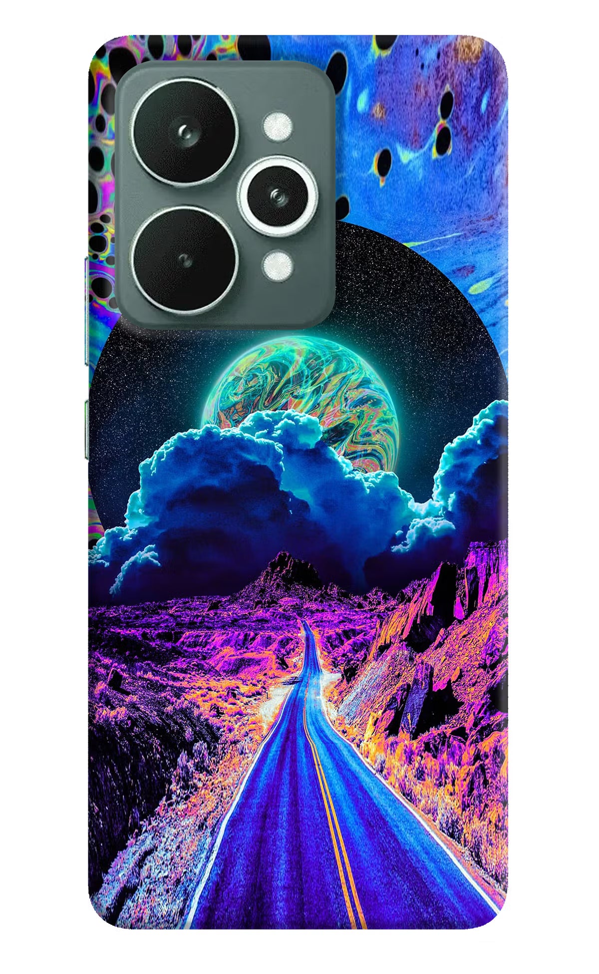 Psychedelic Painting Realme 15 Hard Case Back Cover by Casekaro