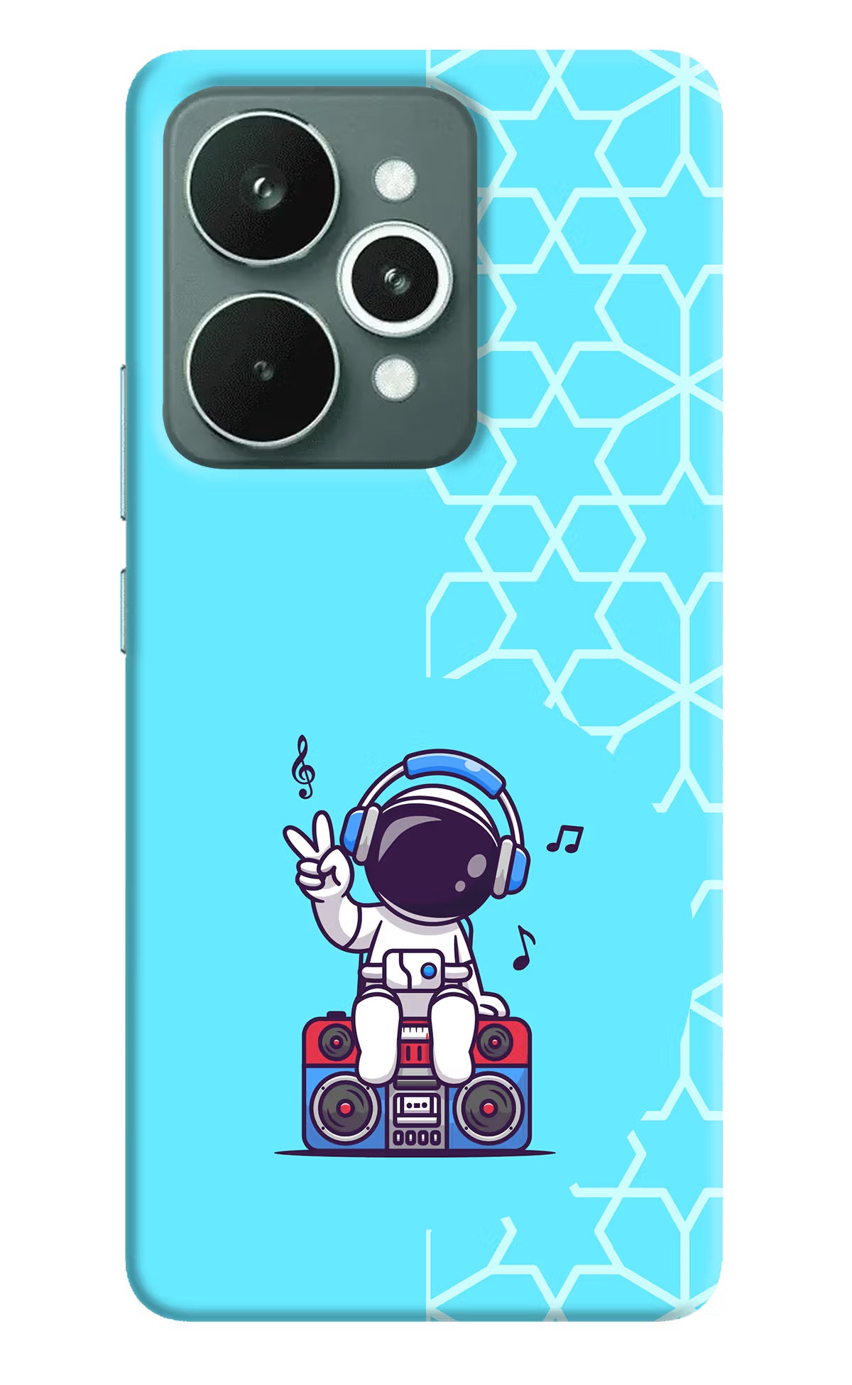 Cute Astronaut Chilling Realme 15 Hard Case Back Cover by Casekaro