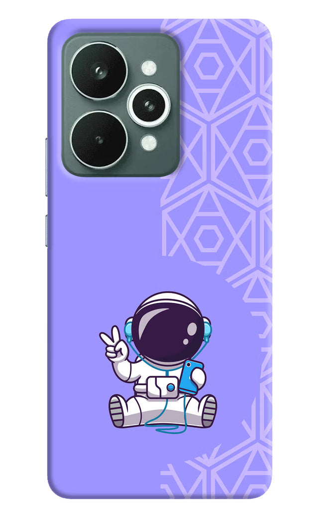 Cute Astronaut Chilling Realme 15 Hard Case Back Cover by Casekaro