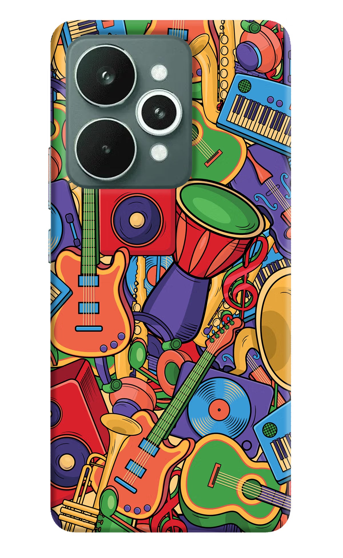 Music Instrument Doodle Realme 15 Hard Case Back Cover by Casekaro