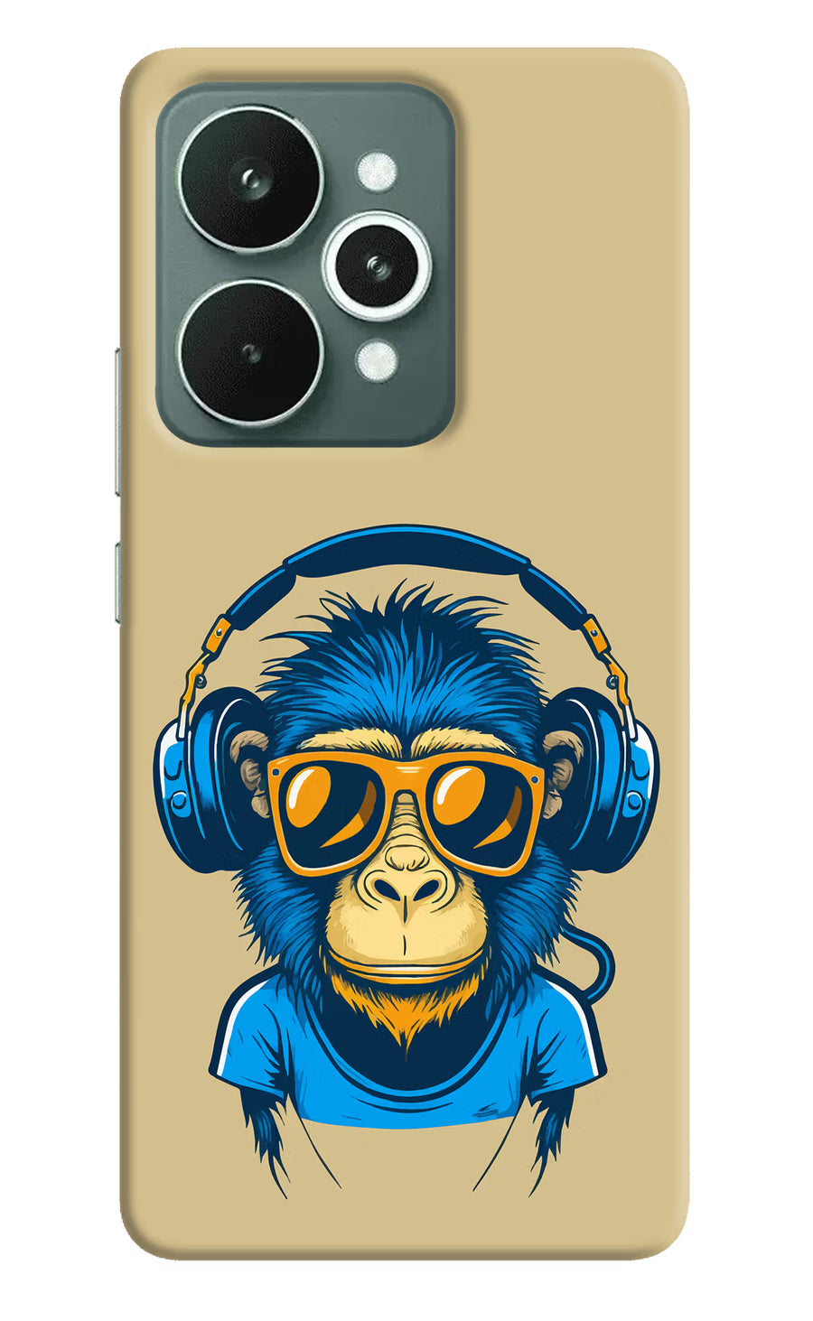 Monkey Headphone Realme 15 Back Cover, Hard case