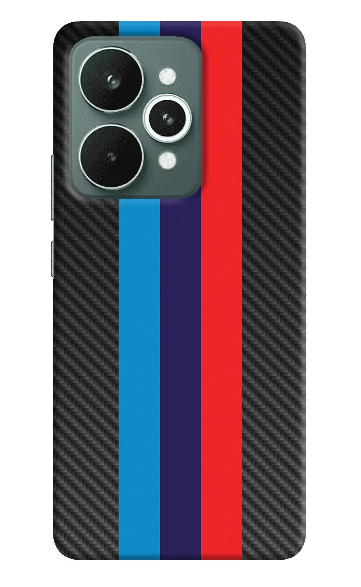 BMW Stripes Pattern Realme 15 Hard Case Back Cover by Casekaro