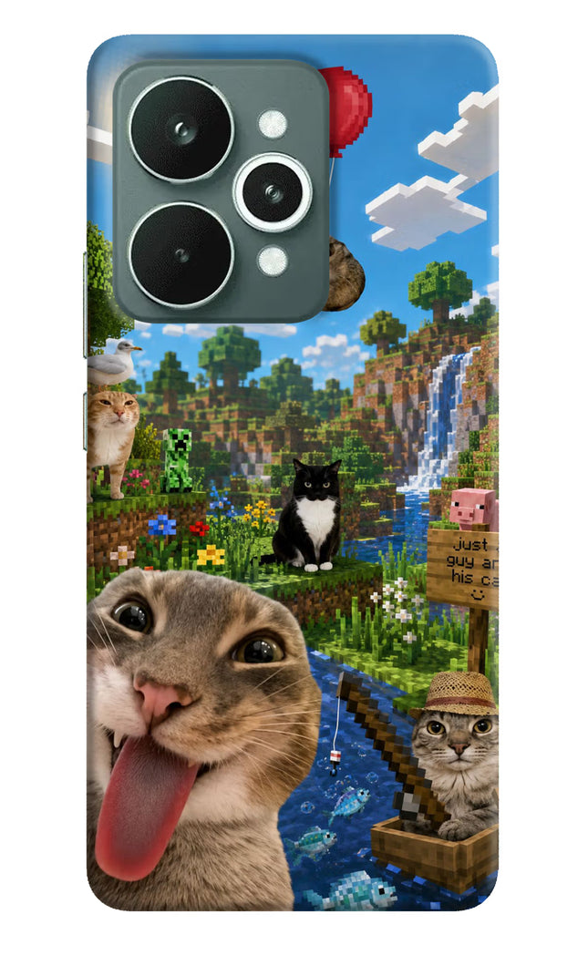 Minecraft Cat Chaos Realme 15 Hard Case Back Cover by Casekaro