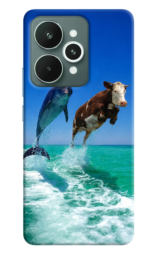 Dolphin vs Cow Realme 15 Hard Case Back Cover by Casekaro