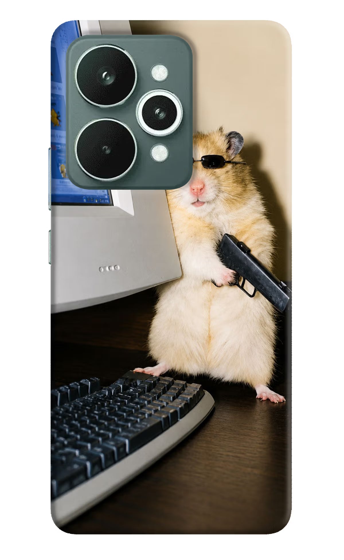 Hacker Hamster Realme 15 Hard Case Back Cover by Casekaro