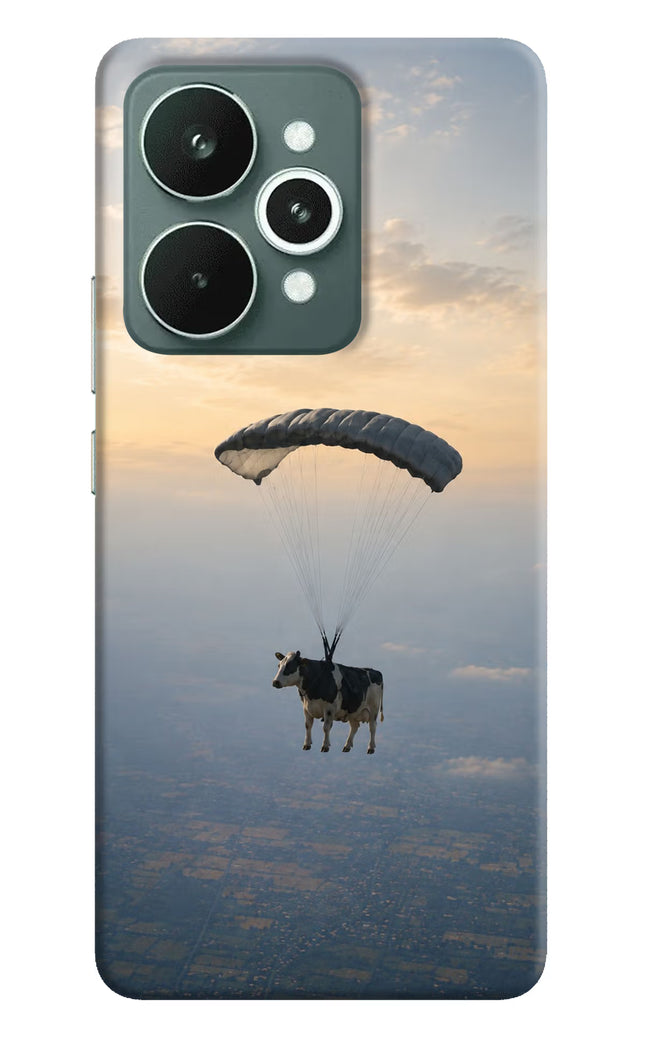 Skydiving Cow Realme 15 Hard Case Back Cover by Casekaro