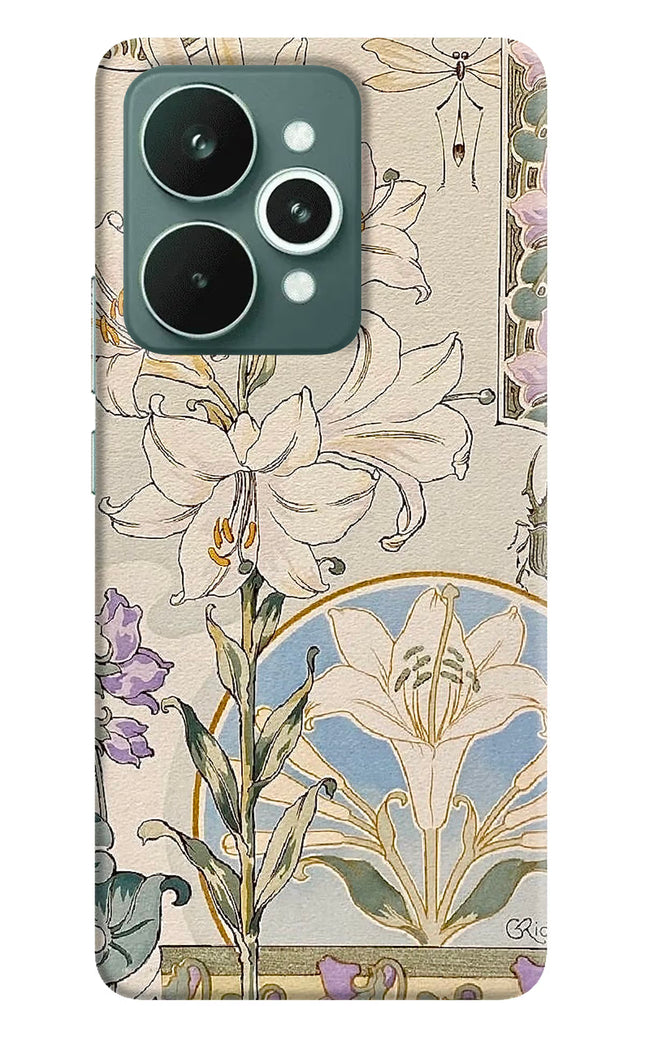 White Lily Realme 15 Hard Case Back Cover by Casekaro