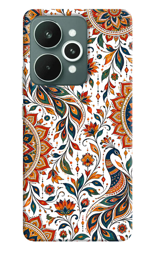 White Mayura Realme 15 Hard Case Back Cover by Casekaro