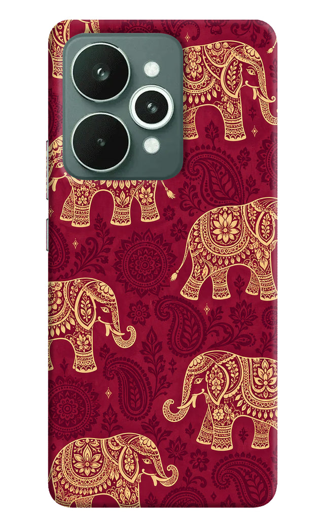 Maroon Elephant Realme 15 Back Cover
