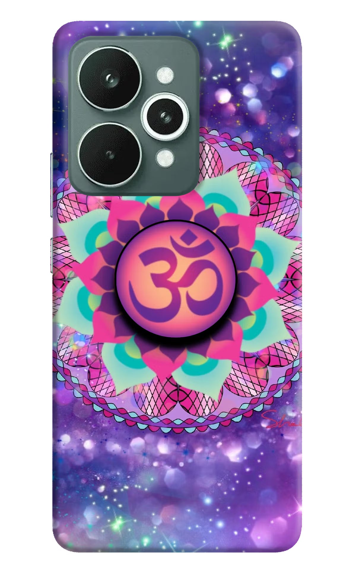 Om Purple Realme 15 Pop Case by Casekaro