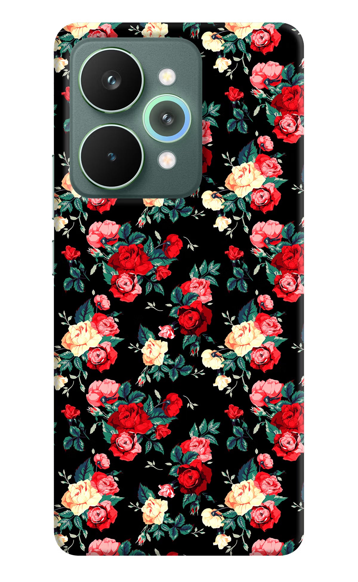 Rose Pattern Realme 15 Pro Hard Case Back Cover by Casekaro