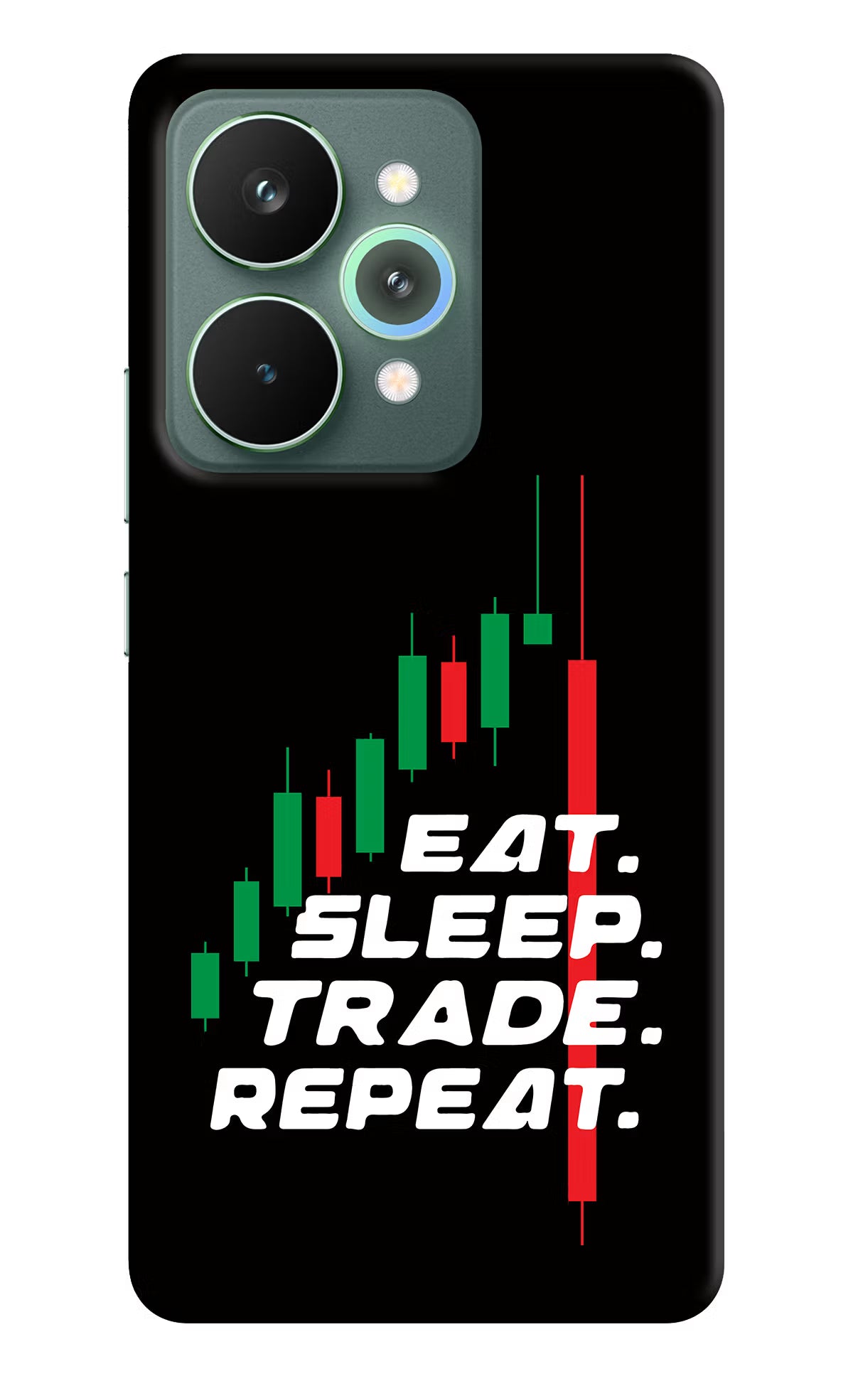 Eat Sleep Trade Repeat Realme 15 Pro Hard Case Back Cover by Casekaro
