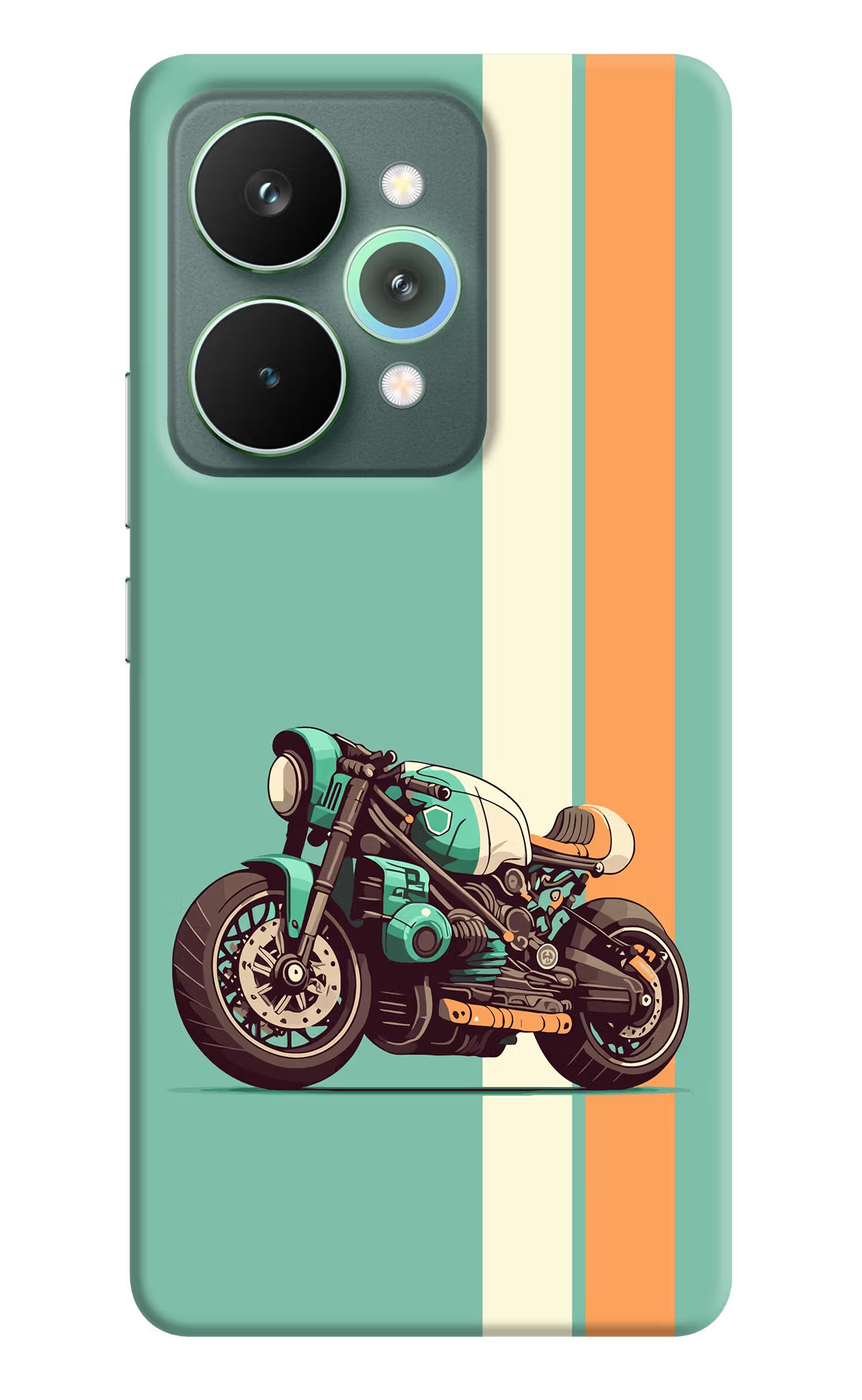 Striped Moto Drift Realme 15 Pro Hard Case Back Cover by Casekaro