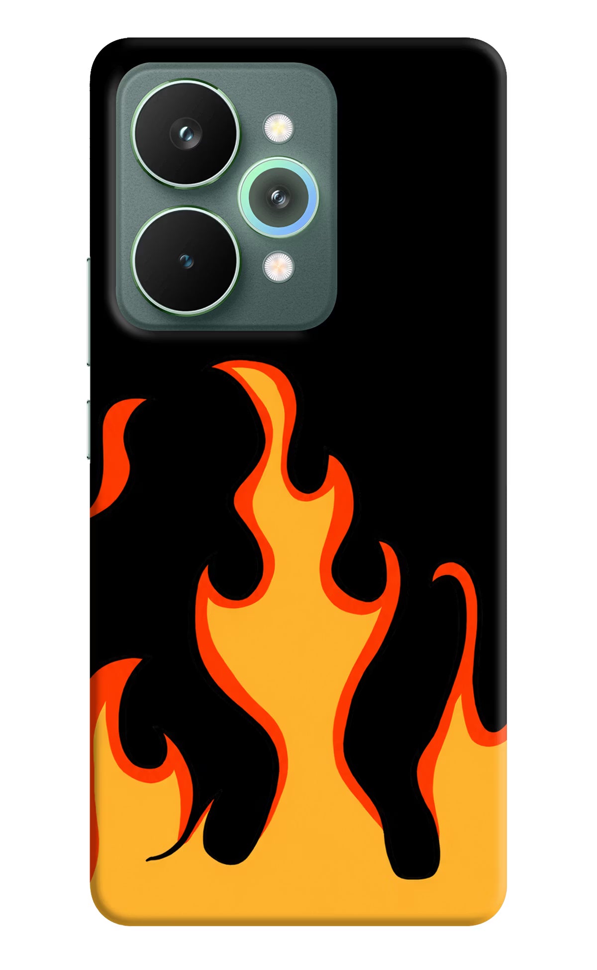 Fired Up – Black Realme 15 Pro Hard Case Back Cover by Casekaro