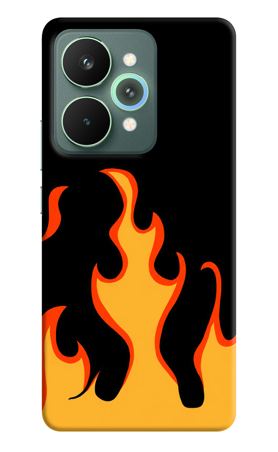 Fired Up – Black Realme 15 Pro Back Cover, Hard case