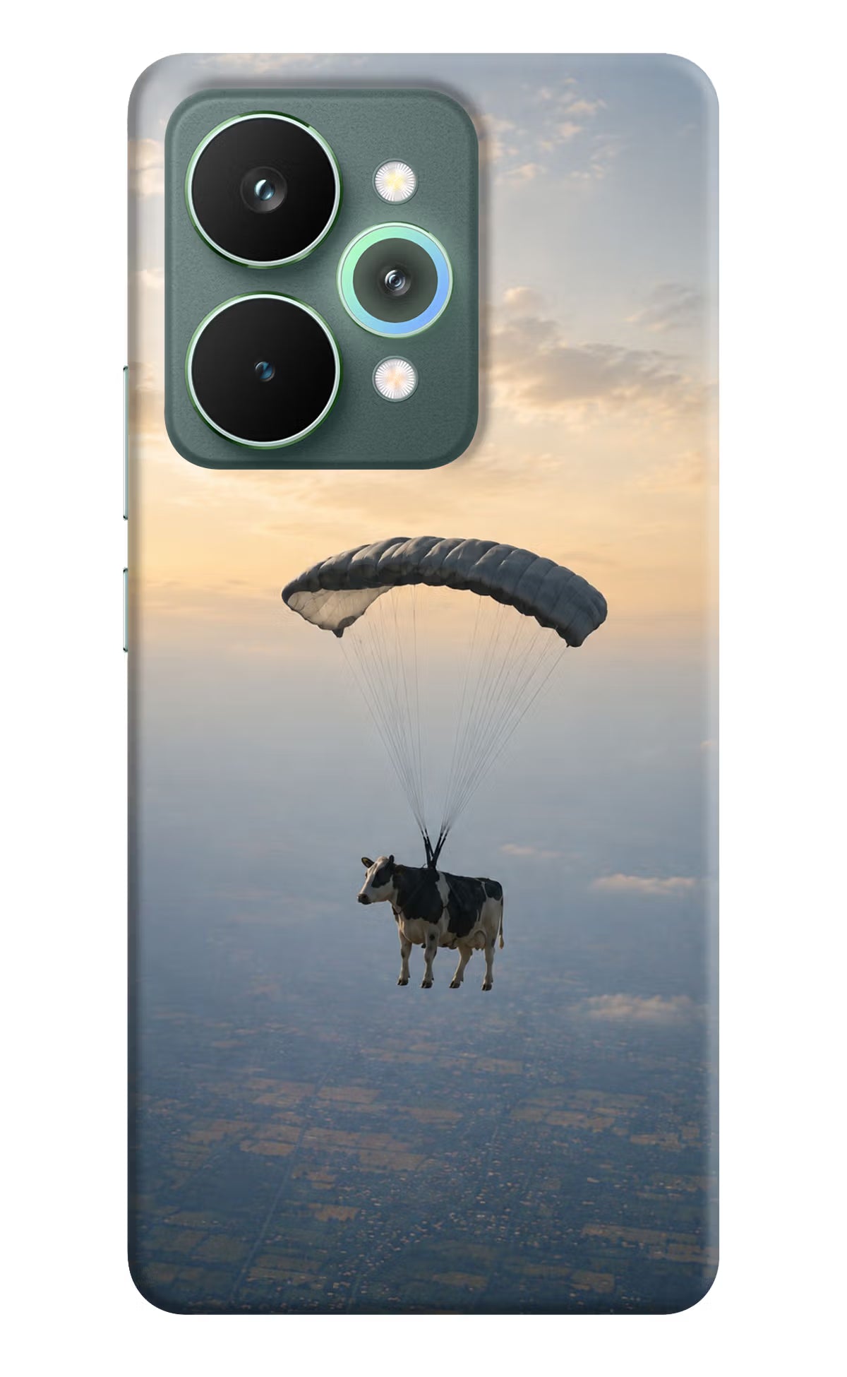 Skydiving Cow Realme 15 Pro Back Cover